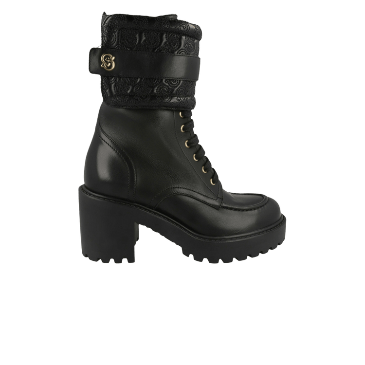 Ferragamo Wmns Shiraz Leather Combat Boot 'Black' 01C009 745555 1C