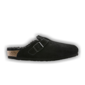 Birkenstock Boston Shearling Suede Narrow 'Black'