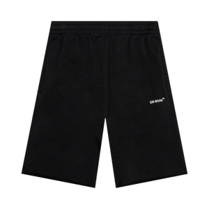 Off-White Wave Diag Sweatshorts 'Black/White'