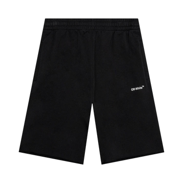 Off-White Wave Diag Sweatshorts 'Black/White'