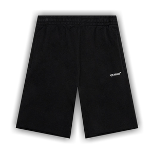 Off-White Wave Diag Sweatshorts 'Black/White'