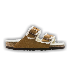 Birkenstock Arizona Shearling Suede Leather Narrow 'Mink'