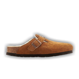 Birkenstock Boston Shearling Suede Narrow 'Mink'