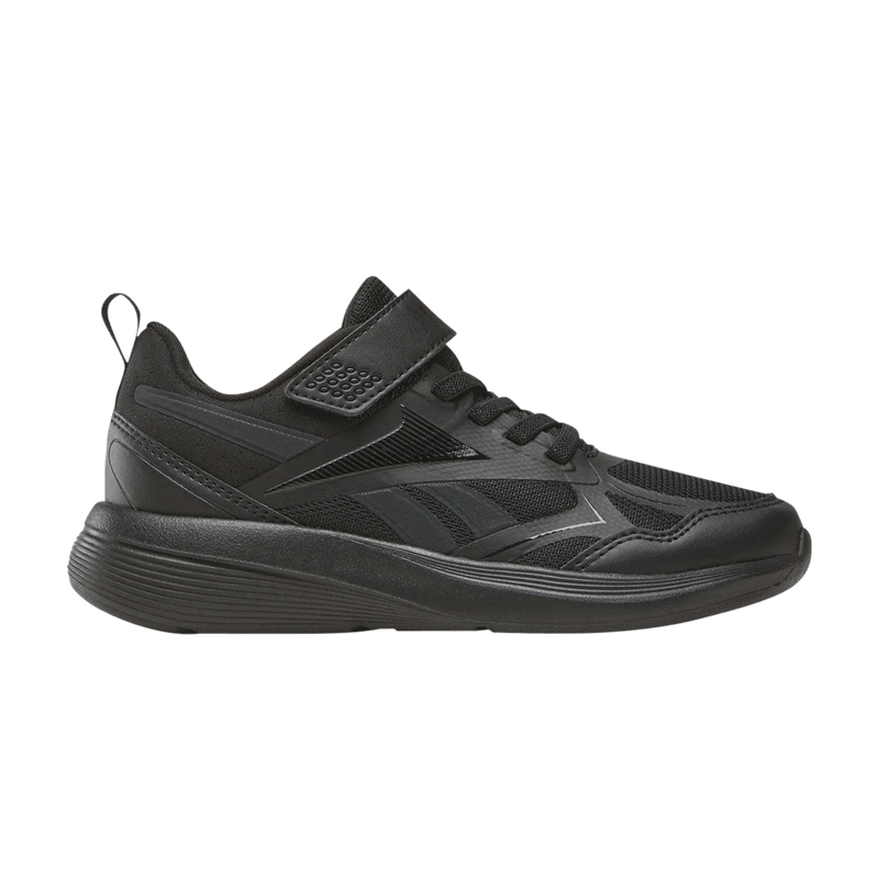 Reebok Rush Runner 6.0 Elastic Lace Top Strap Little Kid 'Triple Black' 100269638
