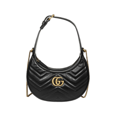 Gucci GG Marmont Half-Moon-Shaped Mini Bag 'Nero'