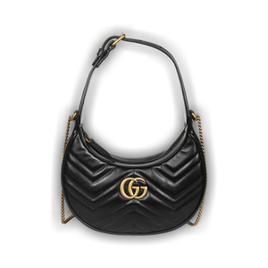 Gucci GG Marmont Half-Moon-Shaped Mini Bag 'Nero'