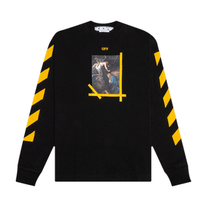 Off-White Diagonal Arrow Caravaggio Skate Long-Sleeve Tee 'Black/White'