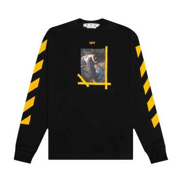 Off-White Diagonal Arrow Caravaggio Skate Long-Sleeve Tee 'Black/White'