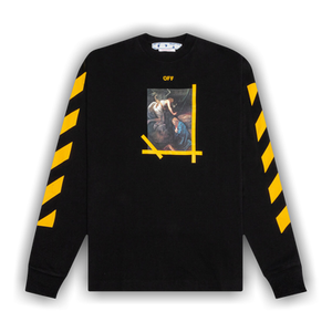Off-White Diagonal Arrow Caravaggio Skate Long-Sleeve Tee 'Black/White'