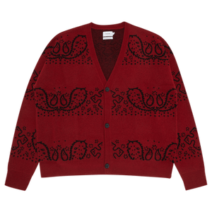 Rhude Bandana Knit Cardigan 'Red/Black'