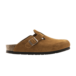 Birkenstock Boston Soft Footbed Suede Leather Narrow 'Mink'