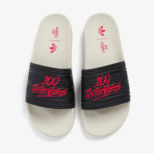 100 Thieves x adidas Adilette Slide 'Black Red'