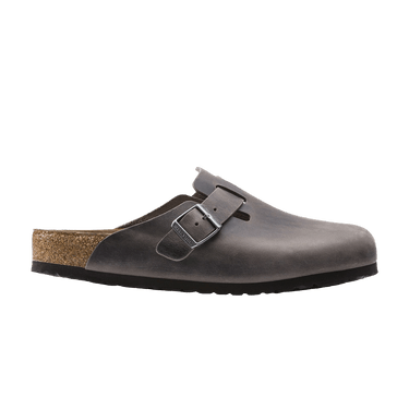 Birkenstock Boston Soft Footbed Oiled Leather 'Iron'