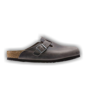 Birkenstock Boston Soft Footbed Oiled Leather Narrow 'Iron'