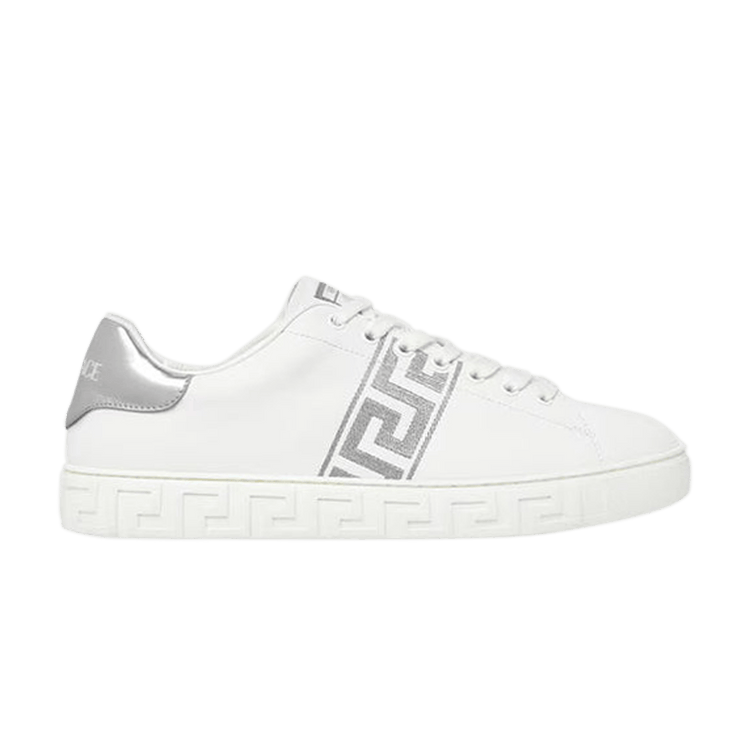 Versace Embroidered Greca Sneaker 'White Silver Palladium' 1014460 1A10734 2W27P