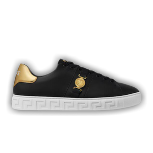 Versace Greca Leather Sneaker 'Black Gold'