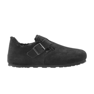 Birkenstock London Shearling Suede Leather 'Black'