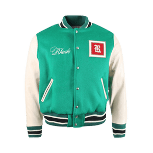 Rhude Tile Varsity Jacket 'Menthol/Creme'