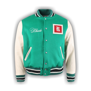 Rhude Tile Varsity Jacket 'Menthol/Creme'
