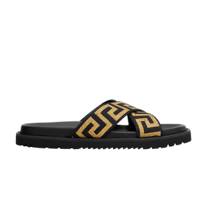 Versace Jacquard Nappa Sandal 'Black Gold'