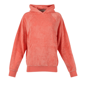 Fear of God Essentials Velour Hoodie 'Coral'