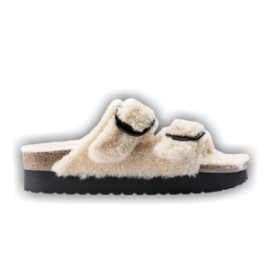 Birkenstock Arizona Big Buckle Shearling 'Teddy Eggshell'