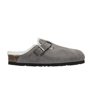 Birkenstock Boston Shearling Suede 'Stone Coin'