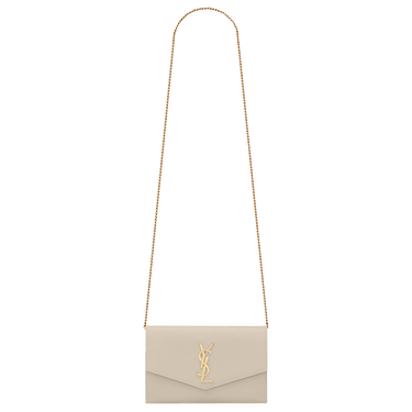 Saint Laurent Uptown Chain Wallet 'Crema Soft'