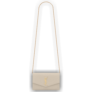Saint Laurent Uptown Chain Wallet 'Crema Soft'