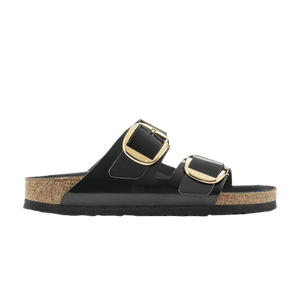 Birkenstock Wmns Arizona Big Buckle Natural Patent Leather Narrow 'Black'