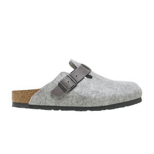 Birkenstock Boston Natural Leather-Felt 'Light Grey'