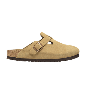 Birkenstock Wmns Boston Suede Leather 'Latte Cream'
