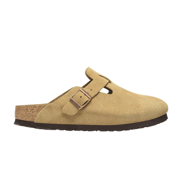 Birkenstock Wmns Boston Suede Leather 'Latte Cream'