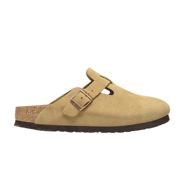 Birkenstock Boston Suede Leather 'Latte Cream'