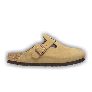 Birkenstock Boston Suede Leather 'Latte Cream'