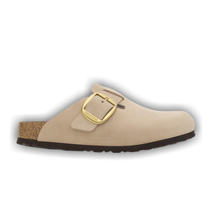 Birkenstock Wmns Boston Big Buckle Nubuck Narrow 'Sandcastle'