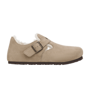 Birkenstock London Shearling Suede Leather 'Taupe'