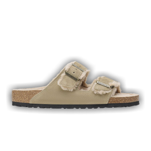 Birkenstock Wmns Arizona Shearling Suede Leather 'Taupe'