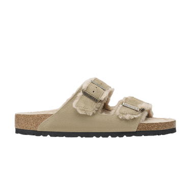 Birkenstock Wmns Arizona Shearling Suede Leather 'Taupe'