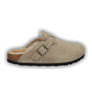 Birkenstock Wmns Boston Shearling Suede 'Taupe'