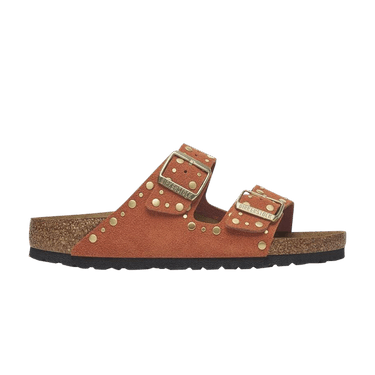 Birkenstock Wmns Arizona Rivet Suede Narrow 'Dark Rust'