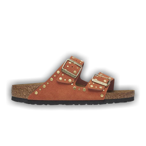 Birkenstock Wmns Arizona Rivet Suede Narrow 'Dark Rust'