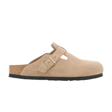 Birkenstock Boston Soft Footbed Suede Narrow 'Sandcastle'