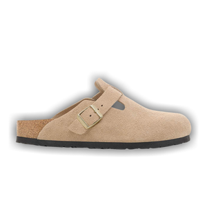Birkenstock Boston Soft Footbed Suede Narrow 'Sandcastle'