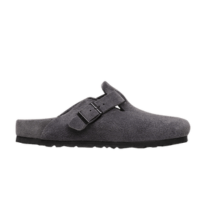 Birkenstock Boston Exquisite Suede Sandal 'Charcoal'