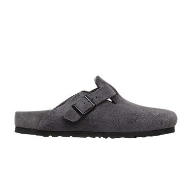 Birkenstock Boston Exquisite Suede Sandal 'Charcoal'