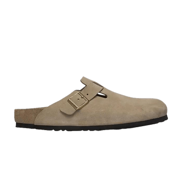 Birkenstock Boston Exquisite Suede Sandal 'Taupe'