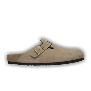 Birkenstock Boston Exquisite Suede Sandal 'Taupe'