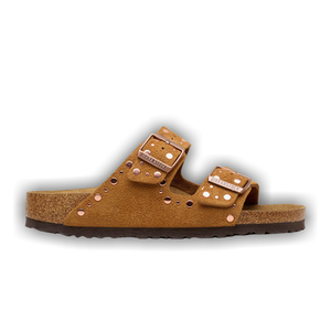 Birkenstock Wmns Arizona Rivets Suede Sandal 'Mink'