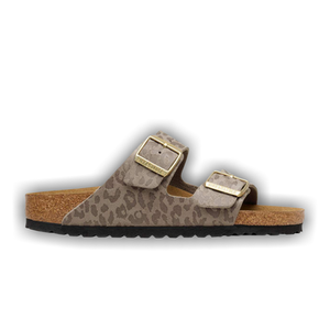 Birkenstock Wmns Arizona Synthetic Sandal 'Leopard Grey Taupe'